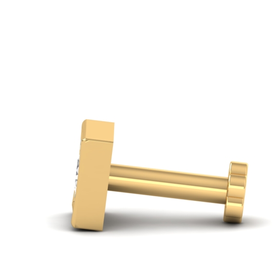 Square Gold Nosepin Screw