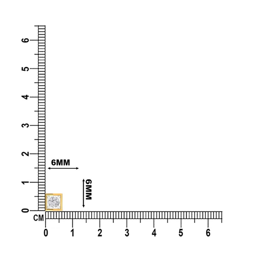 Square Gold Nosepin Screw