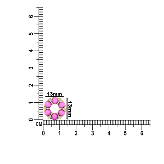 Pink Bloom Circle Necklace