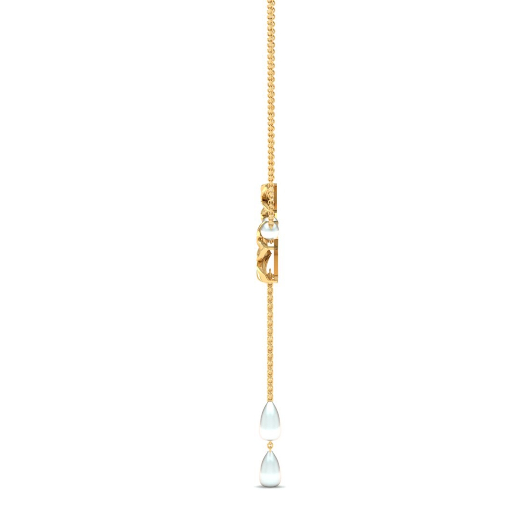 Golden Blossom Drop Necklace 