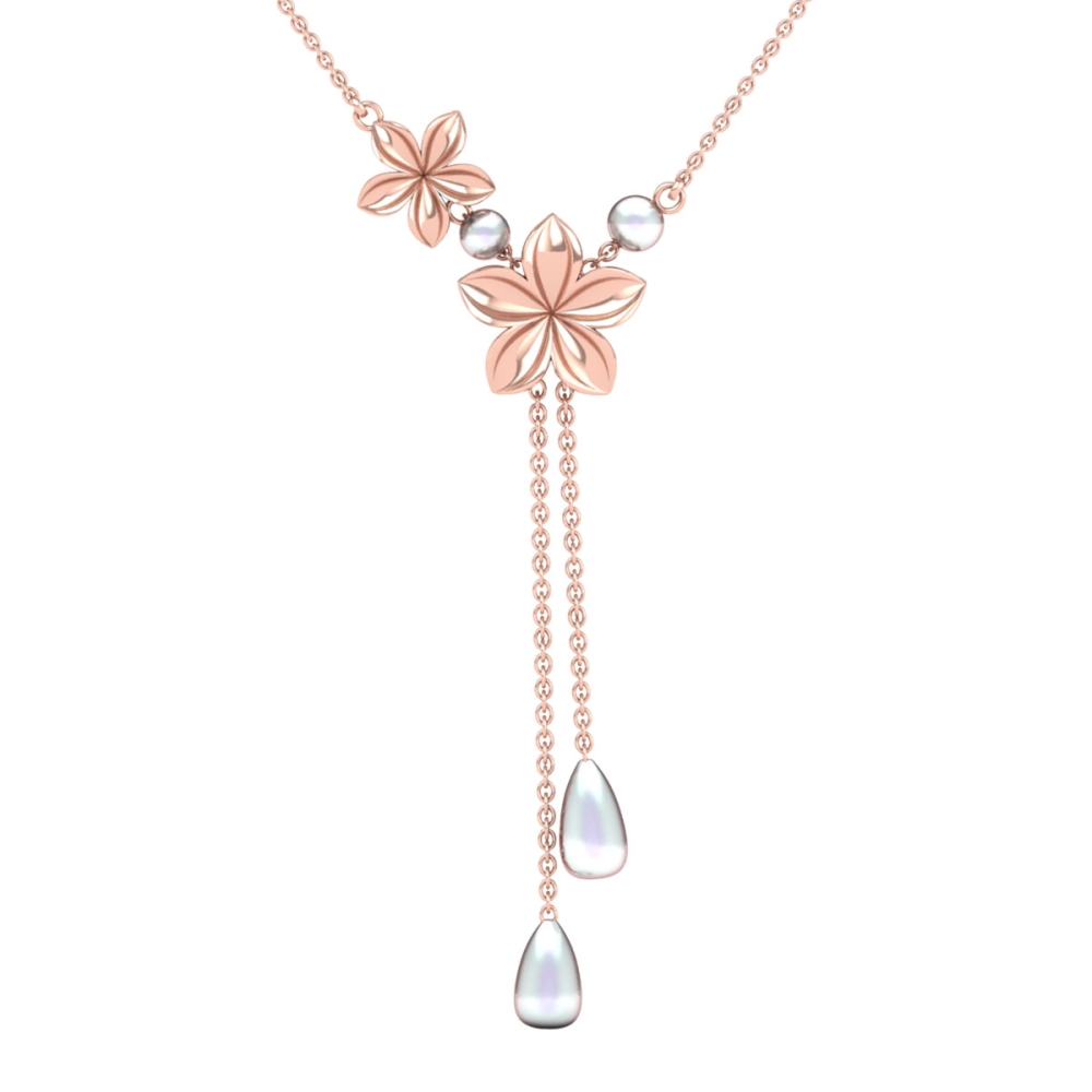 Golden Blossom Drop Necklace 