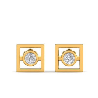 Golden Orbit Diamond Studs
