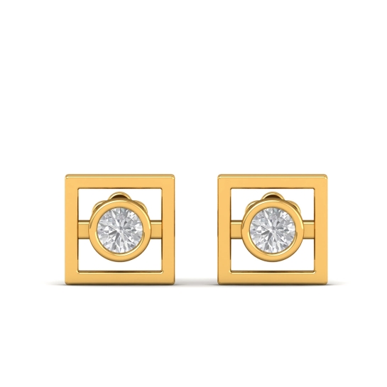 Golden Orbit Diamond Studs