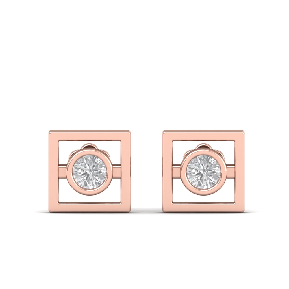 Golden Orbit Diamond Studs