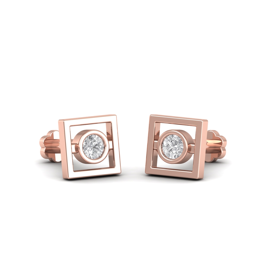 Golden Orbit Diamond Studs