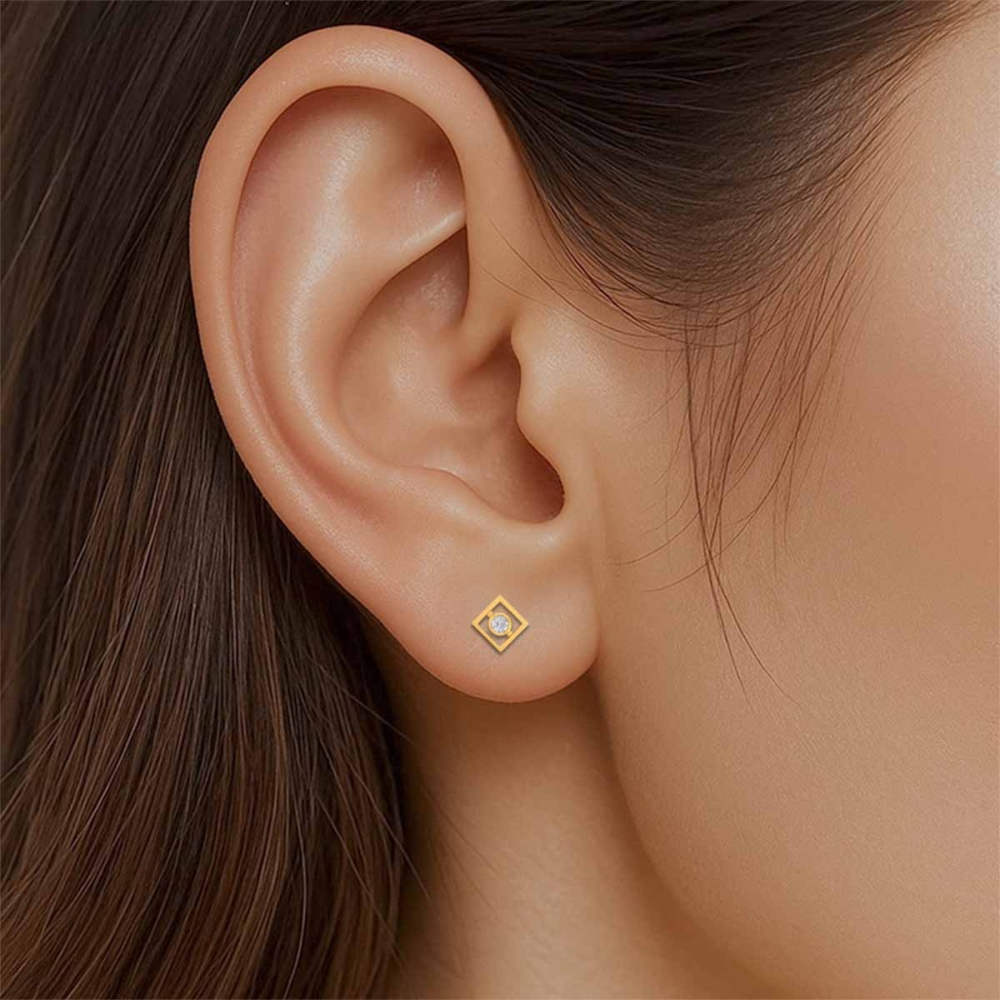Golden Orbit Diamond Studs