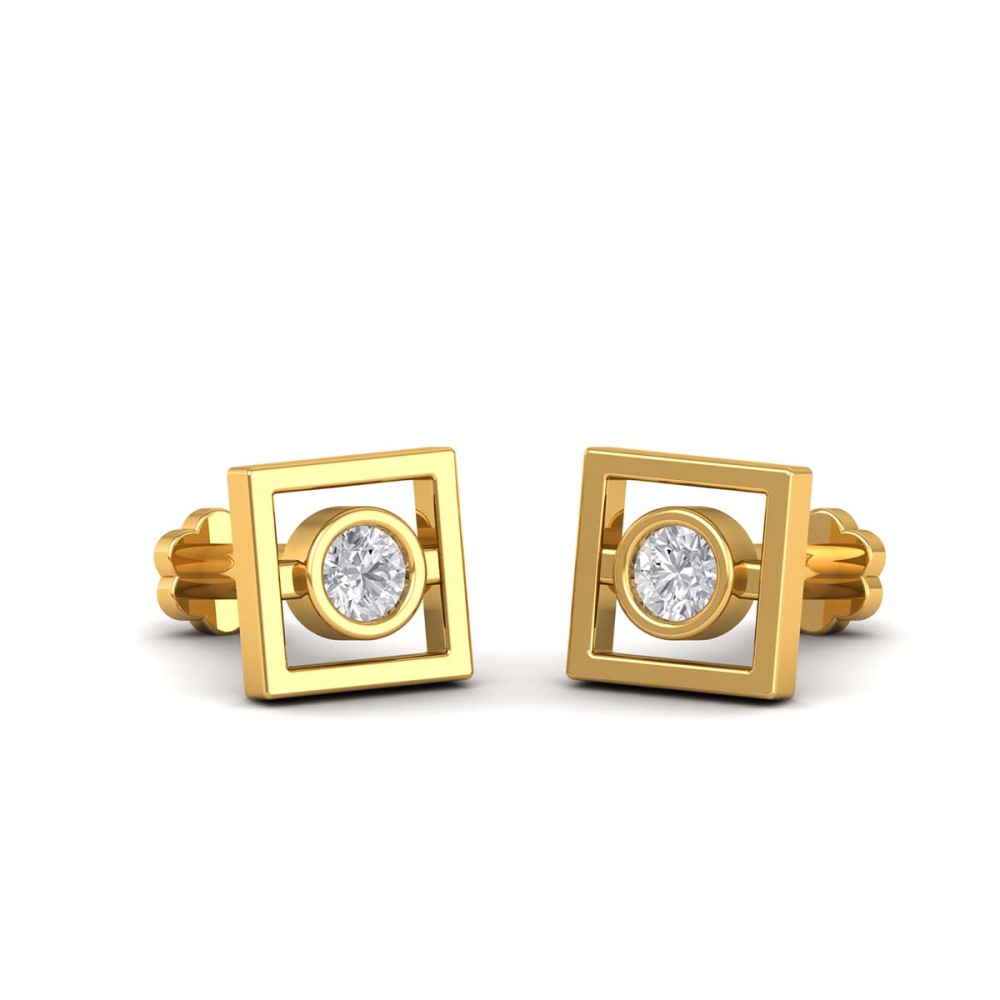 Golden Orbit Diamond Studs