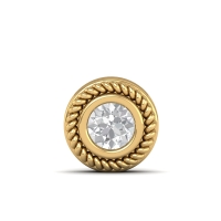 Golden Rope Diamond Stud For Men's