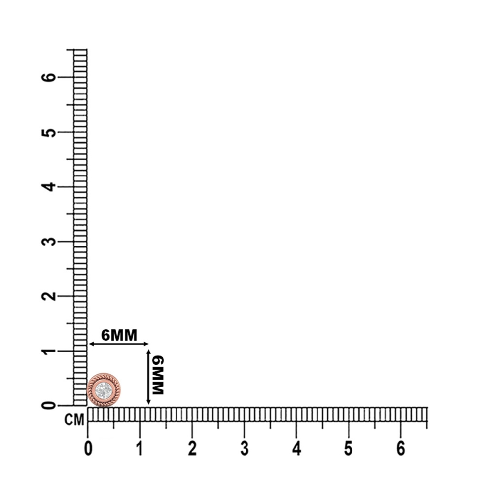 Golden Rope Diamond Stud