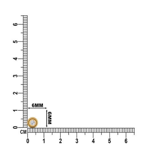 Golden Rope Diamond Stud