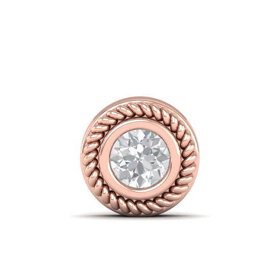 Golden Rope Diamond Stud