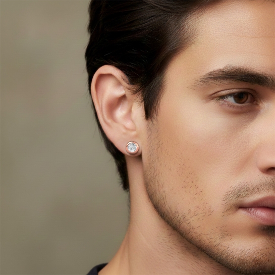 Golden Titan Diamond Stud For men