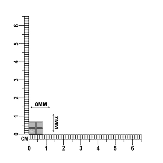 Golden Square Diamond Earrings For Men's