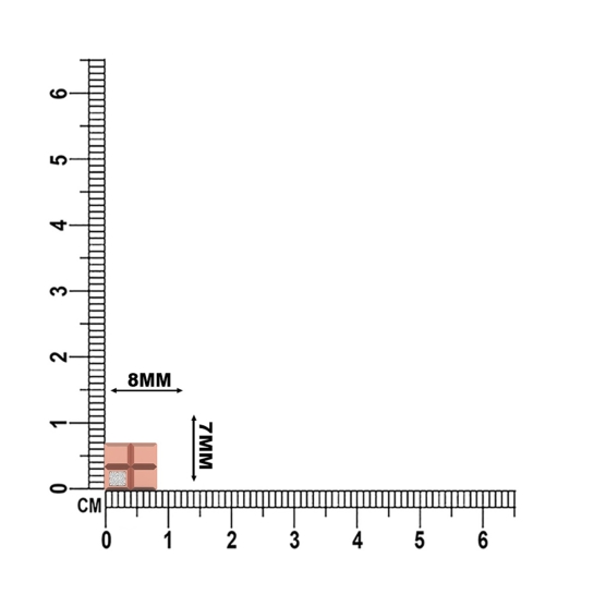 Golden Square Diamond Earrings For Men's