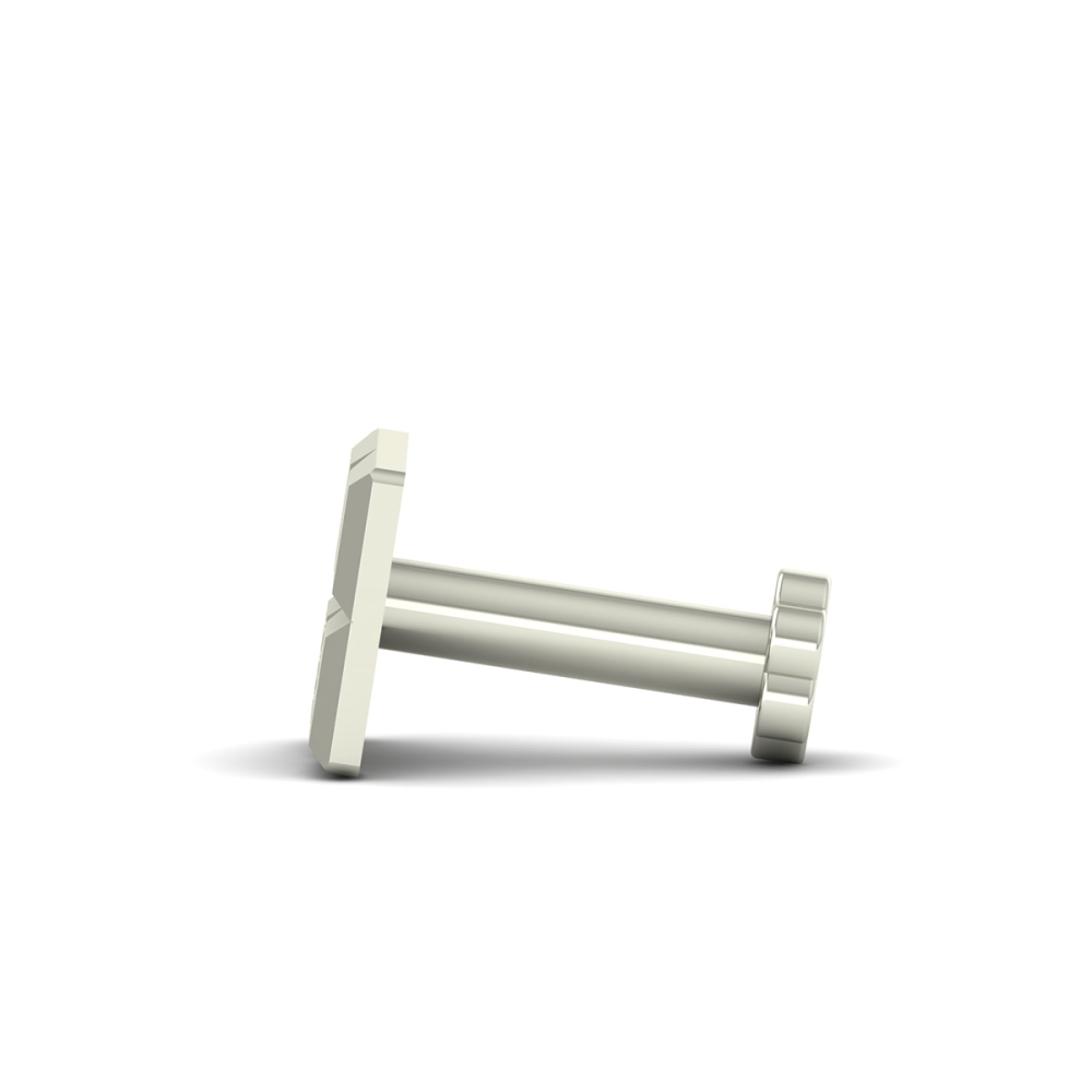 Golden Square Diamond Earrings For Men's