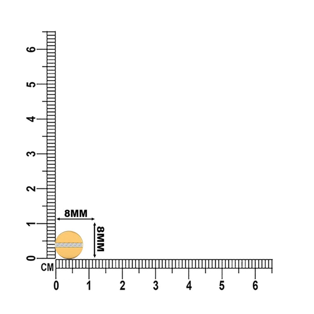 Golden Stripe Diamond Earrings For Men's