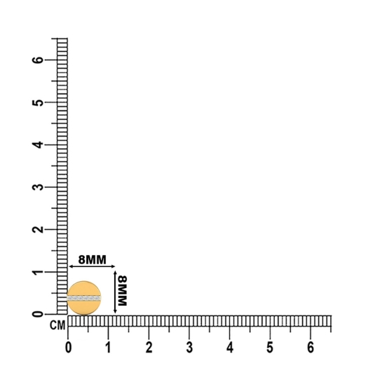 Golden Stripe Diamond Earrings For Men's