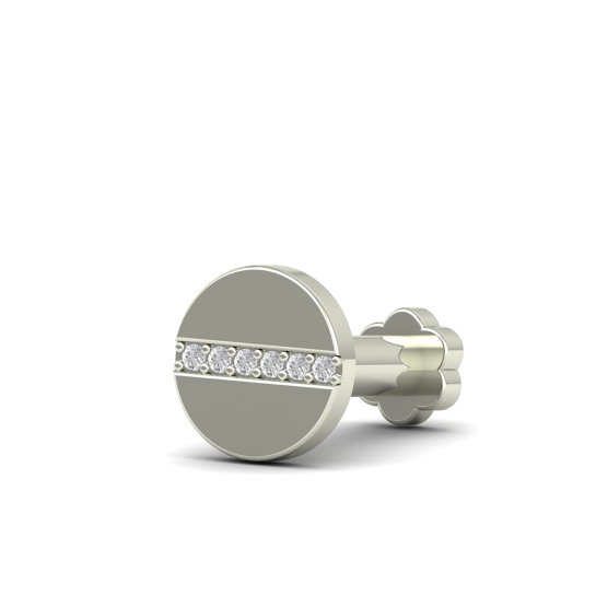 Golden Stripe Diamond Earrings For Men's