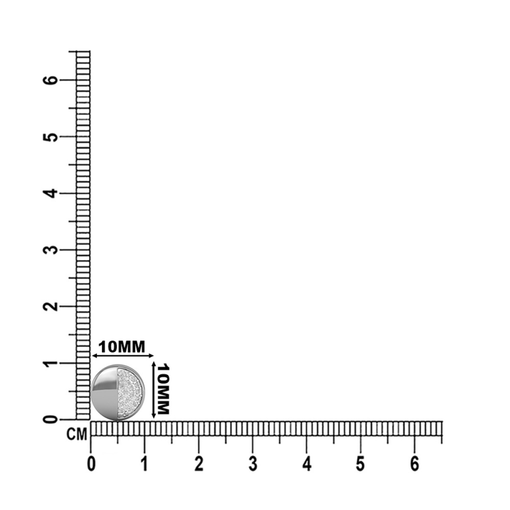 Half-Moon Diamond Stud For Men's