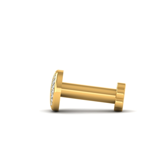 Half-Moon Diamond Stud For Men's