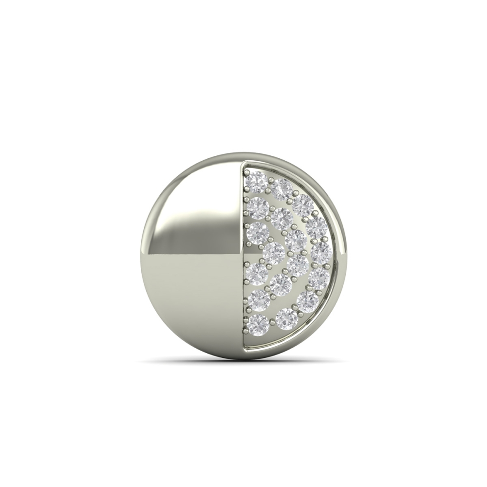 Half-Moon Diamond Stud For Men's