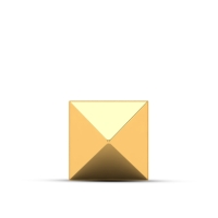 Golden Pyramid Nose Pin For Women