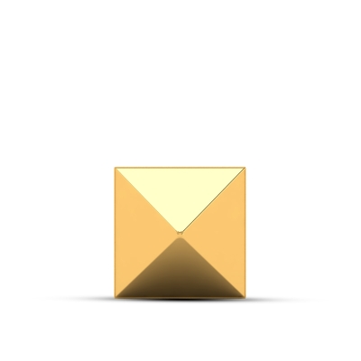 Golden Pyramid Nose Pin For Women