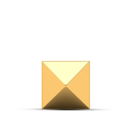 Golden Pyramid Nose Pin For Women