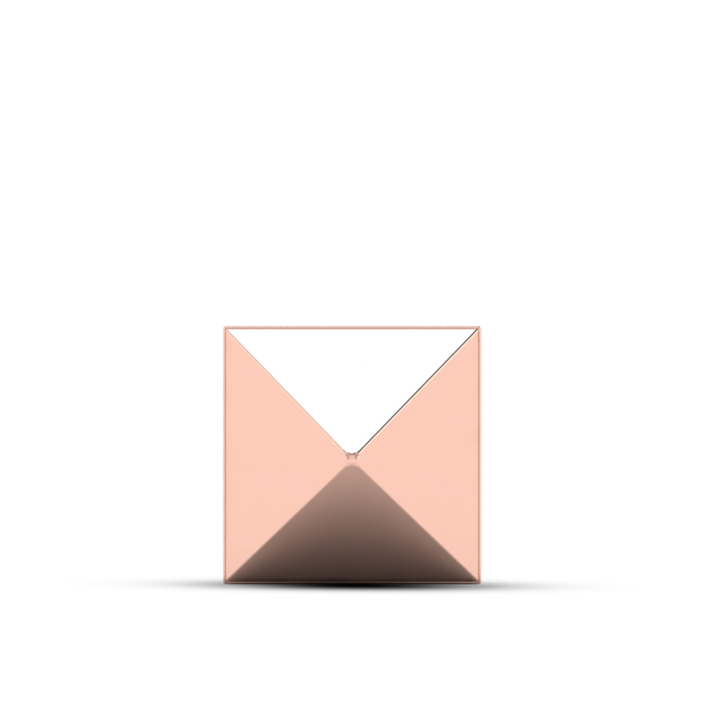 Golden Pyramid Nose Pin For Women