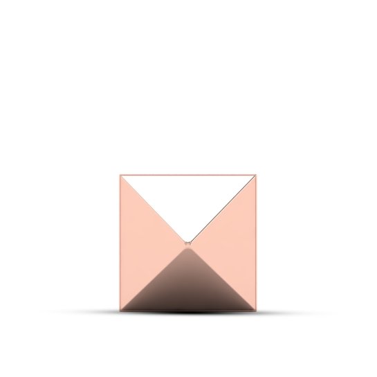 Golden Pyramid Nose Pin For Women