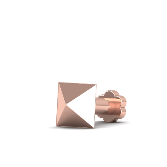 Golden Pyramid Nose Pin For Women
