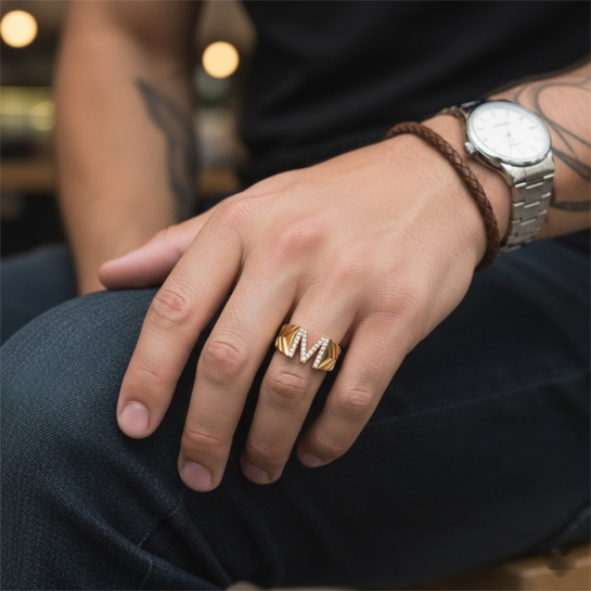 Majestic M Diamond Ring