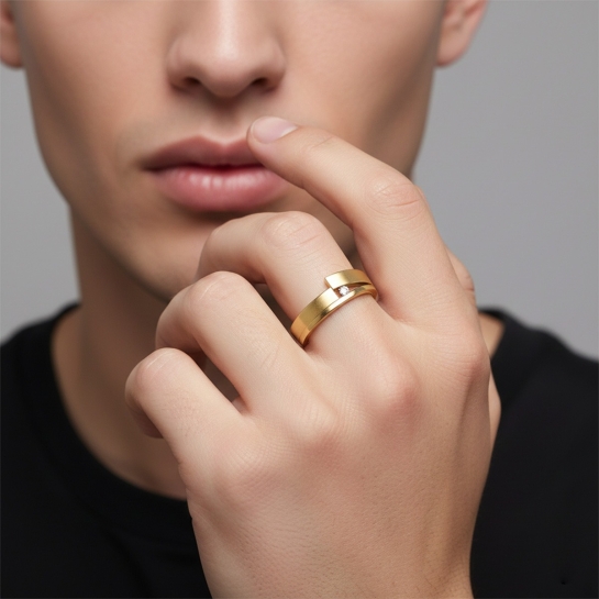 Smooth Shine Gold Ring