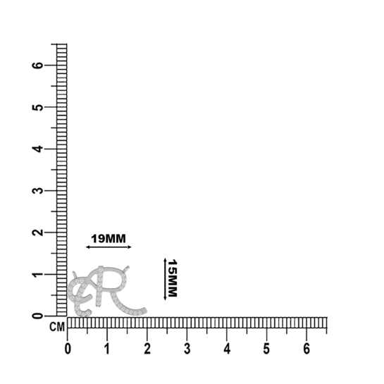 Golden ER Diamond Initial Pendant