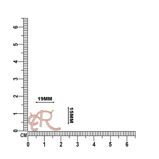 Golden ER Diamond Initial Pendant