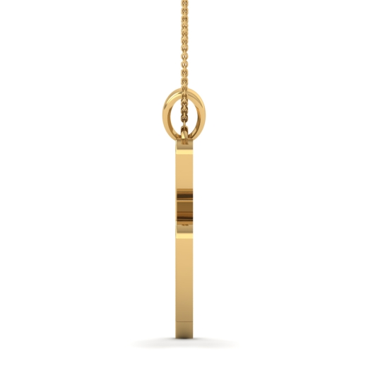 Golden AS Initial Pendant