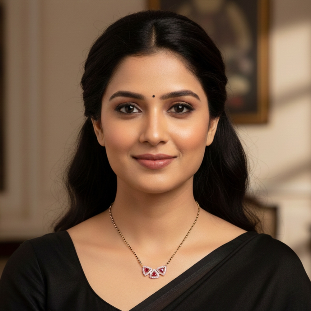 Trinity Spark Diamond Mangalsutra For Women's 
