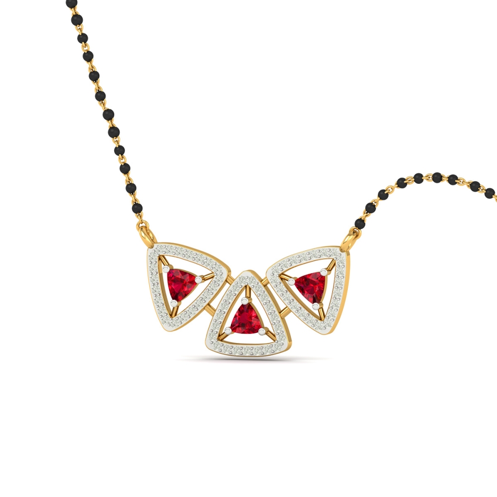 Trinity Spark Diamond Mangalsutra For Women's 