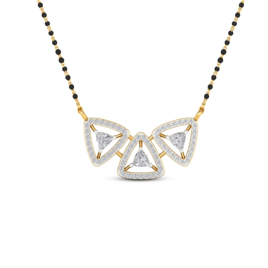 Trinity Spark Diamond Mangalsutra For Women's-2