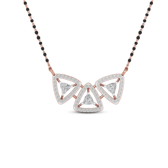 Trinity Spark Diamond Mangalsutra For Women's-2