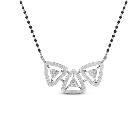 Trinity Spark Diamond Mangalsutra For Women's-2