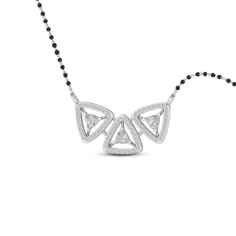 Trinity Spark Diamond Mangalsutra For Women's-2