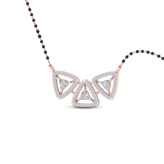 Trinity Spark Diamond Mangalsutra For Women's-2