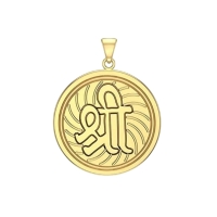 DISHIS 22Kt(916) 1.2 GM SHREE YELLOW GOLD COIN PENDANT