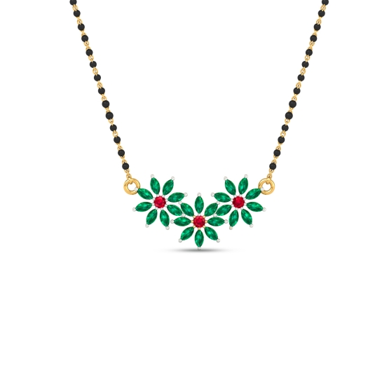Emerald Blossom Mangalsutra-1