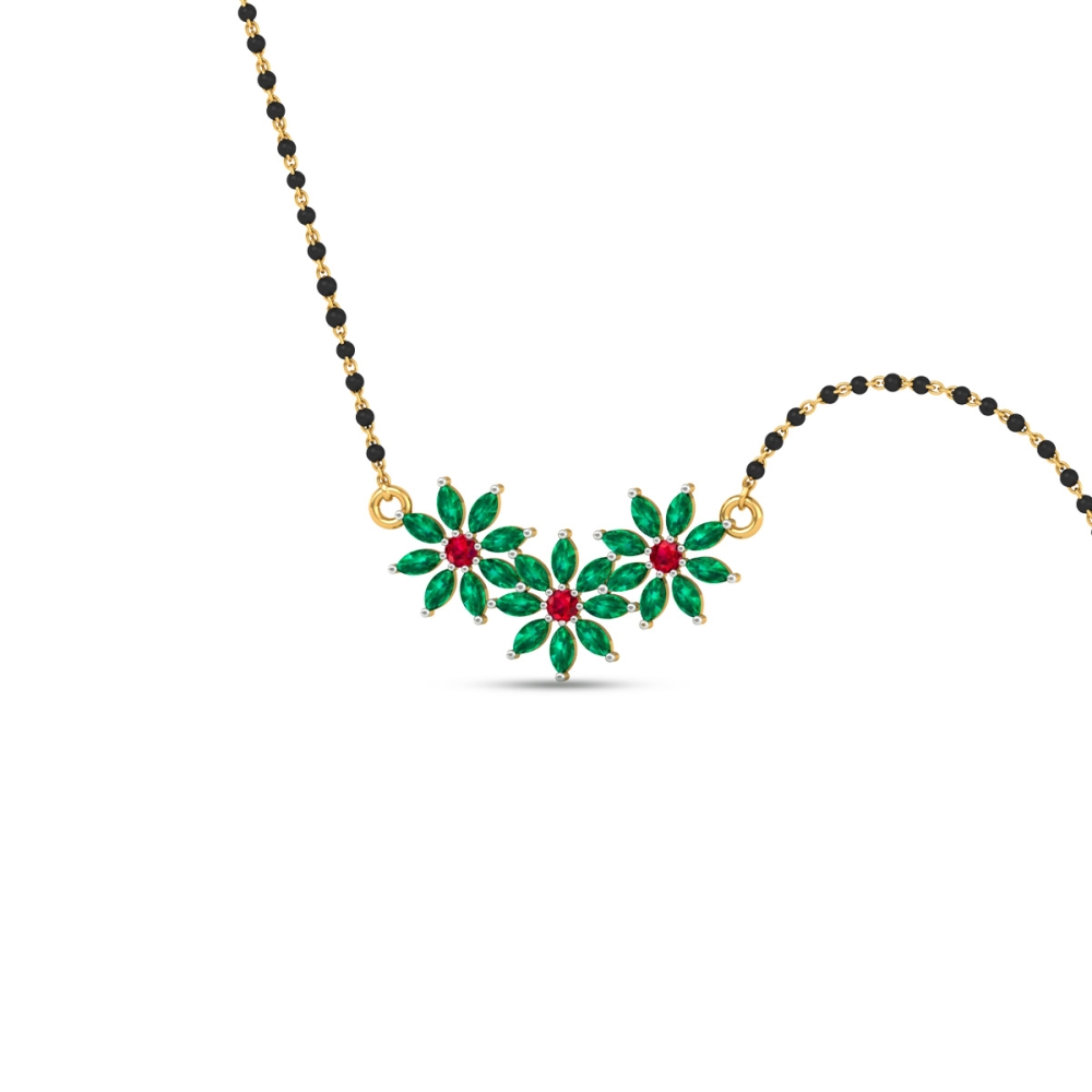 Emerald Blossom Mangalsutra-1