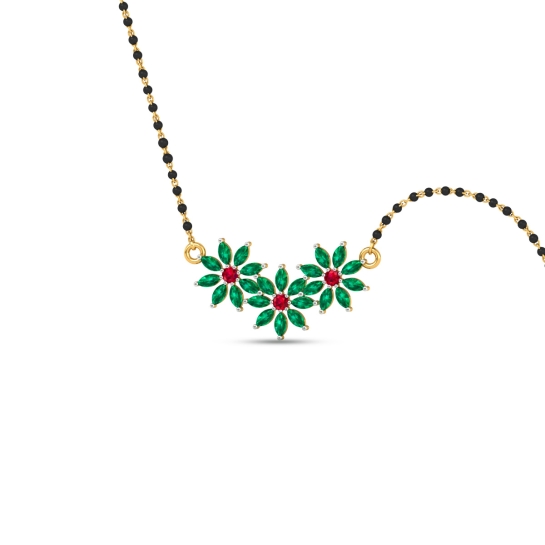 Emerald Blossom Mangalsutra-1