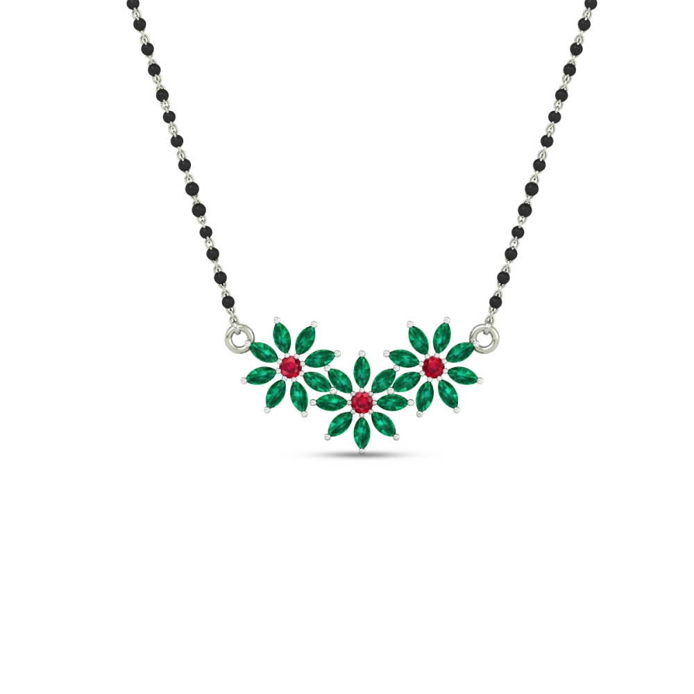 Emerald Blossom Mangalsutra-1