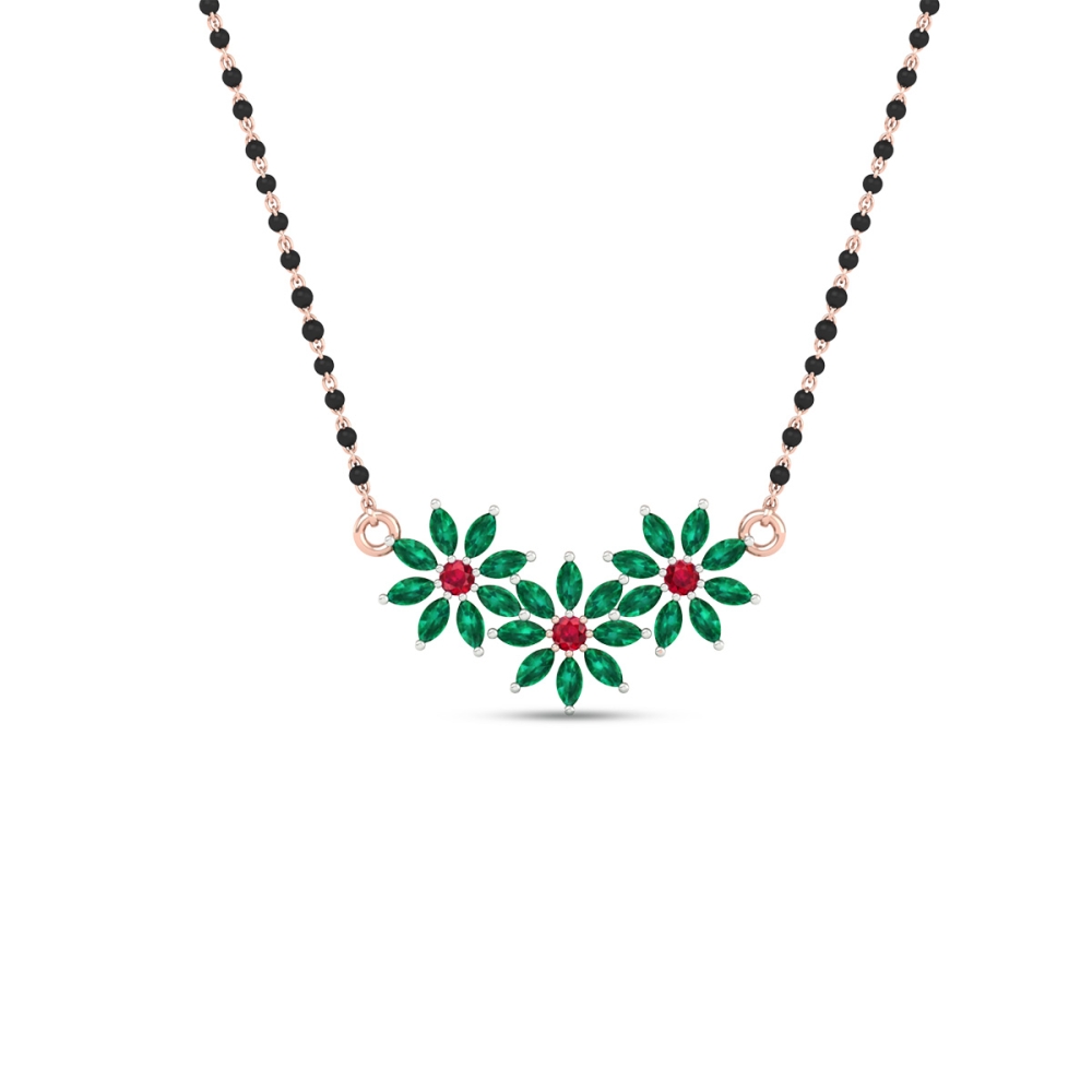 Emerald Blossom Mangalsutra-1