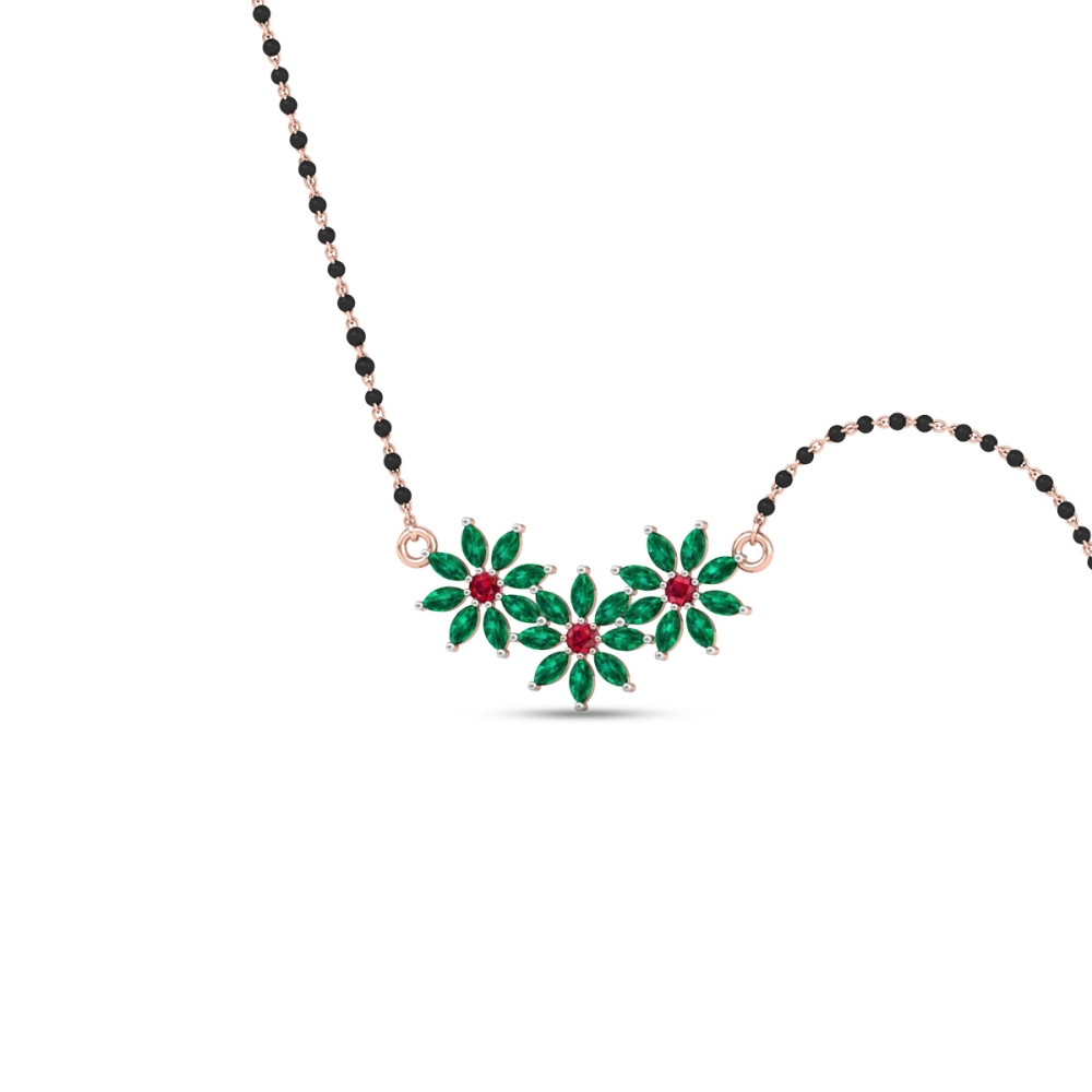 Emerald Blossom Mangalsutra-1